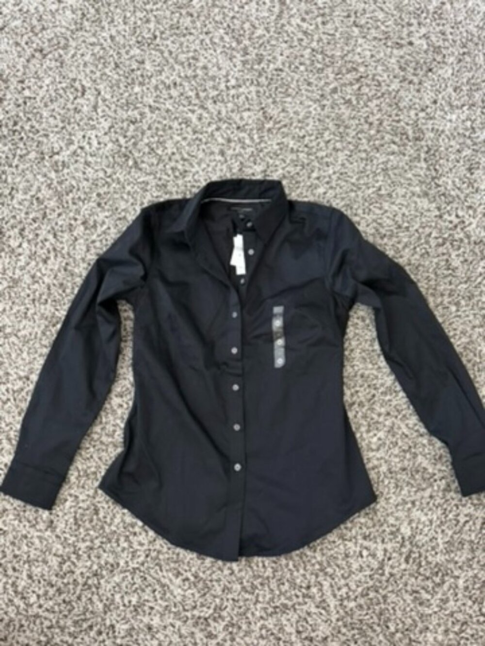 Banana Republic Tailored Fit Black Button-Down | Size 0 | NWT